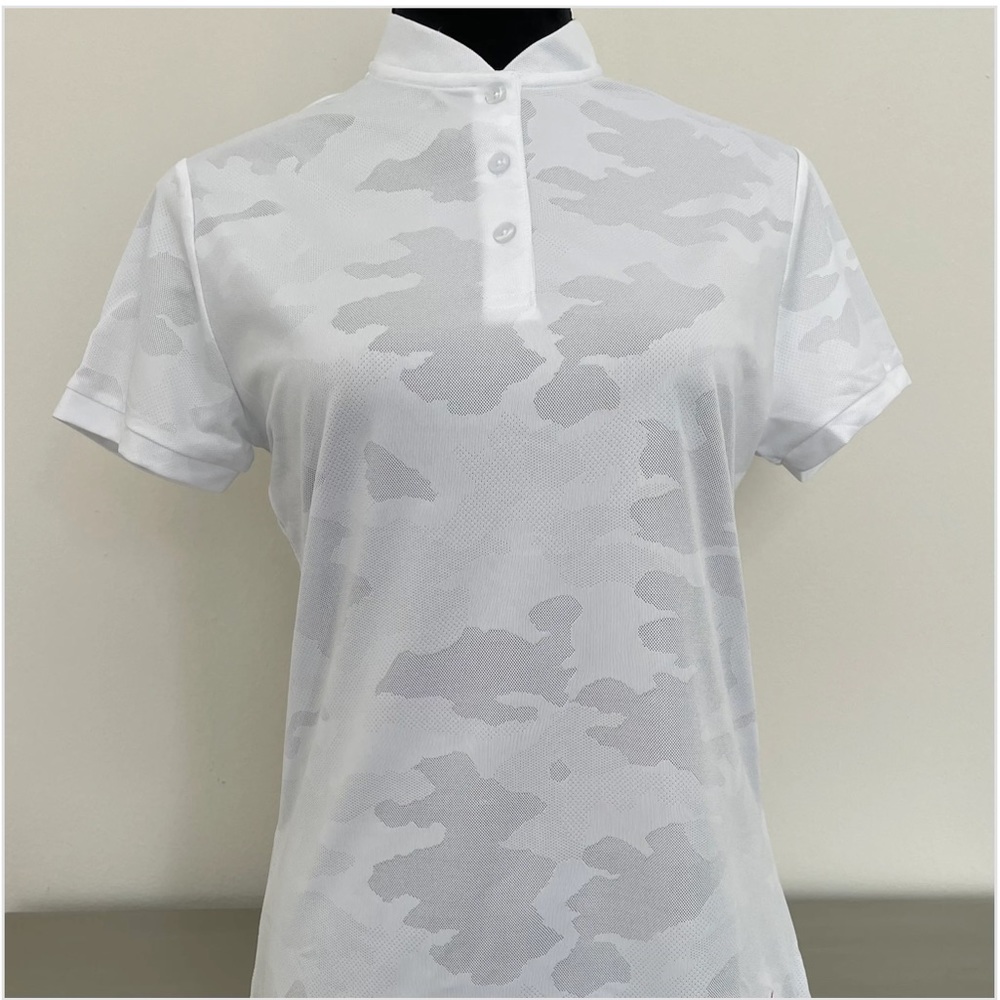 CS Ladies White Camo Print Polo